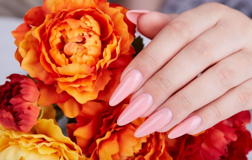 Pink And Orange Nails